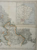 Parana Brazil Tibagy Ivahy Valleys Curitiba So America 1860's Murray/Weller map