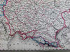 Russia in Europe Kingdom of Poland Austria Crimea Black Sea c. 1850 old map