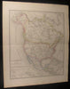 North America United States Canada Mexico Alaska 1876 antique color engraved map
