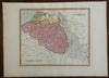 Belgium Netherland Low Countries Antwerp Brussels Bruges 1823 scarce Ellis map