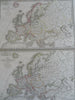 Revolutionary & Napleonic Europe 1st Empire France 1831 Lapie large folio map