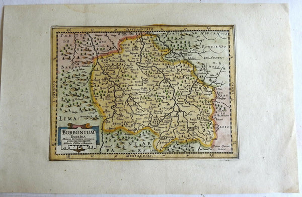 Duchy of Bourbon France Ancien Regime 1697 engraved map