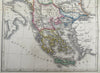 Ottoman Balkans & Greece Albania Serbia Bulgaria c. 1844 A. Baedeker scarce map