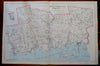 Southern New London County Conn. 1893 Hurd large detailed city plan