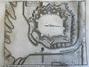 Nieuwpoort & Oosten Belgium Low Countries city plan fortifications 1695 Moll map