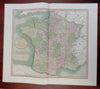 Kingdom of France Bourbons Ancien Regime Paris Orleans 1806 Cary large map