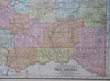 Oklahoma Tulsa Norman Oklahoma City Broken Arrow 1912 scarce huge Commercial Map