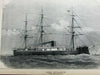 Bombardment Alexandria Egypt Africa British Navy 1882 rare large military print