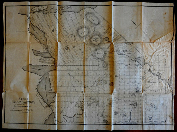 Gilmanton New Hampshire NH Lake Winnipesaukee Belmont 1845 Bufford city plan