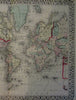 World map on Mercator Projection 1872 Mitchell Unexplored Africa Torrens hook