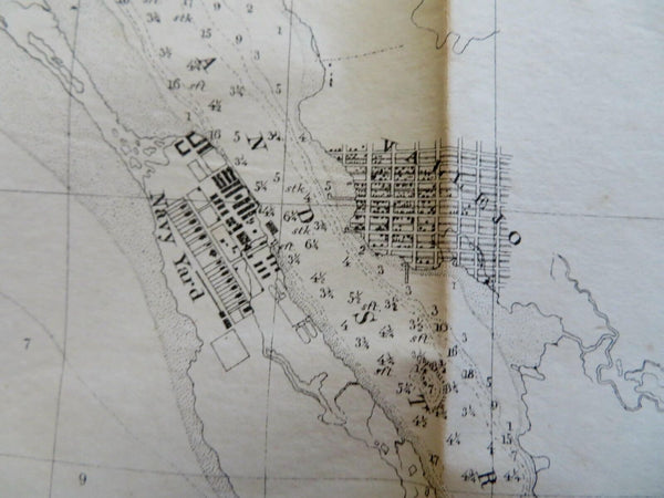 San Pablo Bay Benicia Vallejo California 1856 U.S. Coastal Survey nautical chart