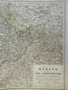 Moravia Upper & Lower Silesia Hapsburg Empire 1873 Ravenstein detailed map