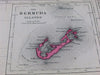 West Indies Bermuda Jamaica Caribbean St. Domingo Puerto Rico c.1865 antique map