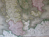 Denmark Kingdom Zeeland Scandinavia Baltic Sea 1811 John Cary large old map