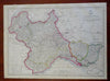 Kingdom of Sardinia Turin Genoa Piacenza Parma Modena c. 1856-72 Weller map