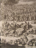 Massacre Annihilating Civilization Burning Relics 1700 antique engraved print