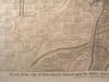 Bouchain France City Plan Battle Fortress Attack c.1745 antique Basire map