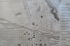 Santiago Chile Detailed City Plan 1855 Gritzner Santiago Military map