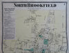 North Brookfield Worcester County Massachusetts 1870 F.W. Beers township map