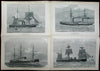 Bombardment Alexandria Egypt Africa British Navy 1882 rare large military print