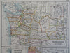 Washington & Oregon Pacific Northwest 1890 scarce folio Scribner-Black map