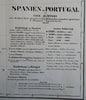 Spain & Portugal Madrid Lisbon Barcelona 1852 Flemming detailed 4 sheet map