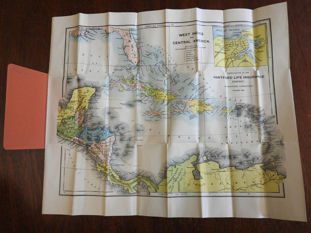 Spanish-American War West Indies Indonesia Malaysia Philippines 1898 pocket map