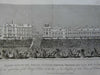 The Strand London Panoramic Street Scene Carriage Procession 1829 engraved view