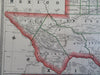 Texas 1884 George Cram large detailed state map