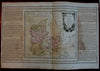 Denmark Jutland Baltic Sea Zeland Fionie c.1766 Brion decorative historical map