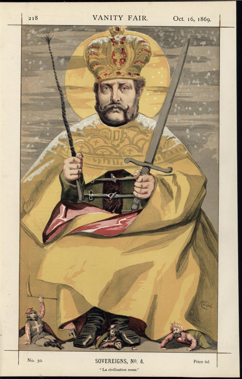 【受注生産品】 II Alexander Emperor color old Fair Vanity 1869 Russia of 版画