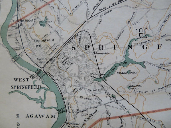 Springfield Chicopee Ludlow Palmer Hampshire Massachusetts 1891 Walker map