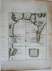 Rock of Gibraltar Spain British Fortifications city plan bay 1760 Bellin map