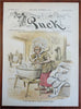 Puck Political Cartoons F. Opper Art 1880's Cartooning Humor Lot x 10 prints [c]