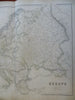 Europe France Russia Ottomans British Isles Italy c. 1855-60 Fullarton map