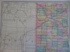 Texas State Map Houston Dallas El Paso Corpus Christi 1902 Cram 2 sheet map