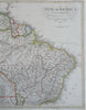 South America Brazil Peru Bolivia Colombia 1854 Stulpnagel detailed map