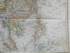 Asia 1844 scarce Harper Copley large map Arabia Hindoostan China Philippines