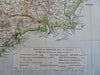 Ireland by itself 1883 Letts detailed large rare 4 sheet color map lifeboats