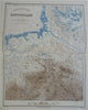 Altitude Map of Germany Geography Mountain Rangers 1873 Ravenstein 4 sheet map