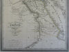 Upper & Lower Egypt Nubia Cairo Alexandria Thebes 1834 Vivien engraved map