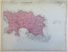 Channel Islands United Kingdom Jersey Guernsey Sark 1881 Edward Weller large map