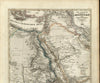 Egypt Nile River Delta Mts. of Moon Arabia c.1850 antique Meyer map