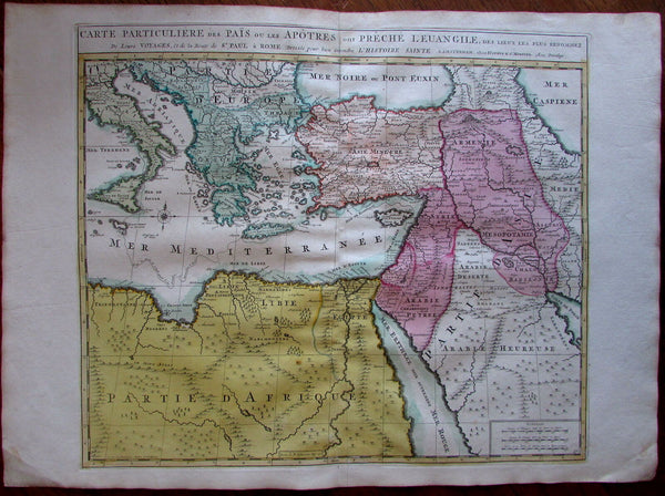 Mediterranean Arabia c. 1740 Covens & Mortier Armenia fine antique map