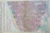 Liverpool Merseyside England 1881 Edward Weller detailed city plan 2 sheet map