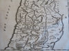 Canaan Holy Land Israel Palestine Jerusalem Jericho c. 1815 Bower engraved map