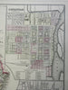 Georgia & Alabama with Savannah & Atlanta city plans 1884 large Mitchell map
