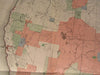 Topographic Survey of United States 1886-87 folio antique color map