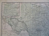 Texas State Map 1858 Young engraved hand colored map