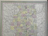 Illinois state Chicago Springfield 1850 Cowperthwait transitional map